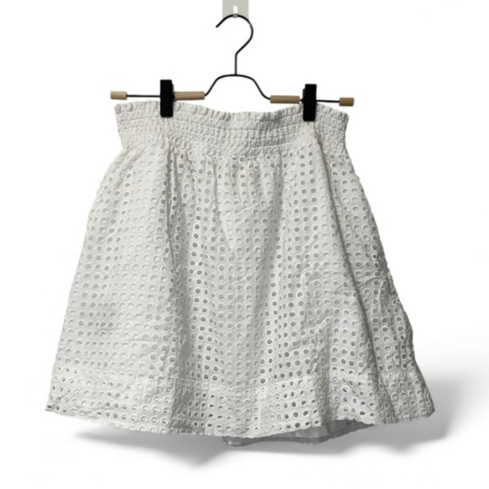 Kate Spade Broome Street Eyelet Skirt White size S
